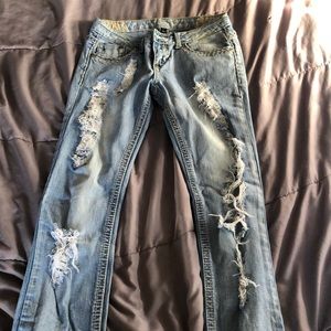 Ripped Boot Cut Vanilla Star Jeans